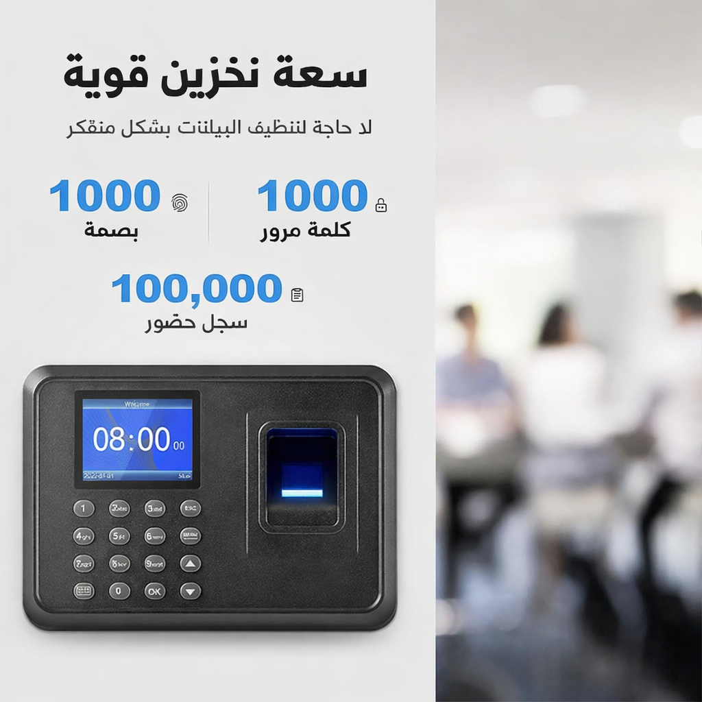 جهاز ذكي لتسجيل الحضور والانصراف بالبصمة .. - mall.maroco